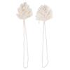 2Pcs Cotton Rope Curtain Tiebacks Leaf Shaped Tassel Curtain Clips Rope Straps for Curtain