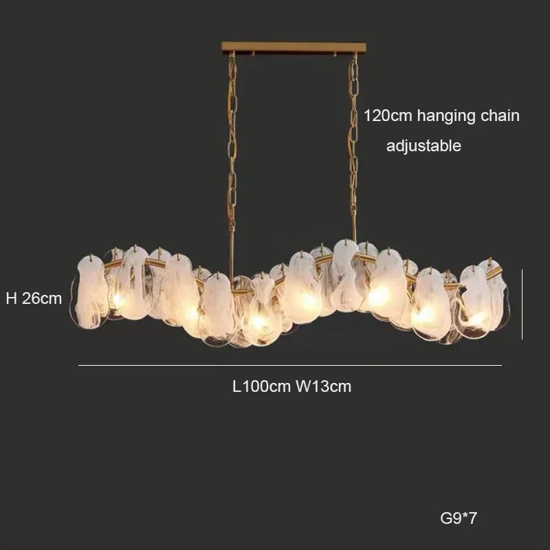 French style luxury living room pendant light LED light postmodern glass pendant light home decoration restaurant hotel lighting