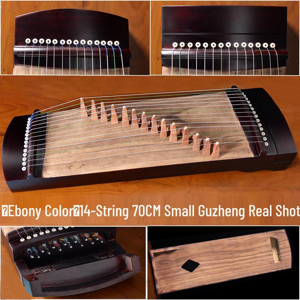 Mini Guzheng Portabil cu 14 Corzi pentru Copii – Instrument de Practică pentru Începători 70CM