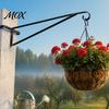 Hanging Basket Bracket 4PCS Metal Plant Hanger Bracket, Wall Mounted Vertical Hooks, Adjustable Strong Load-bearing Capacity Brackets for Garden