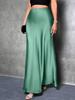 Gonna lunga in raso a trapezio per autunno/inverno – Moda femminile in stile europeo e americano