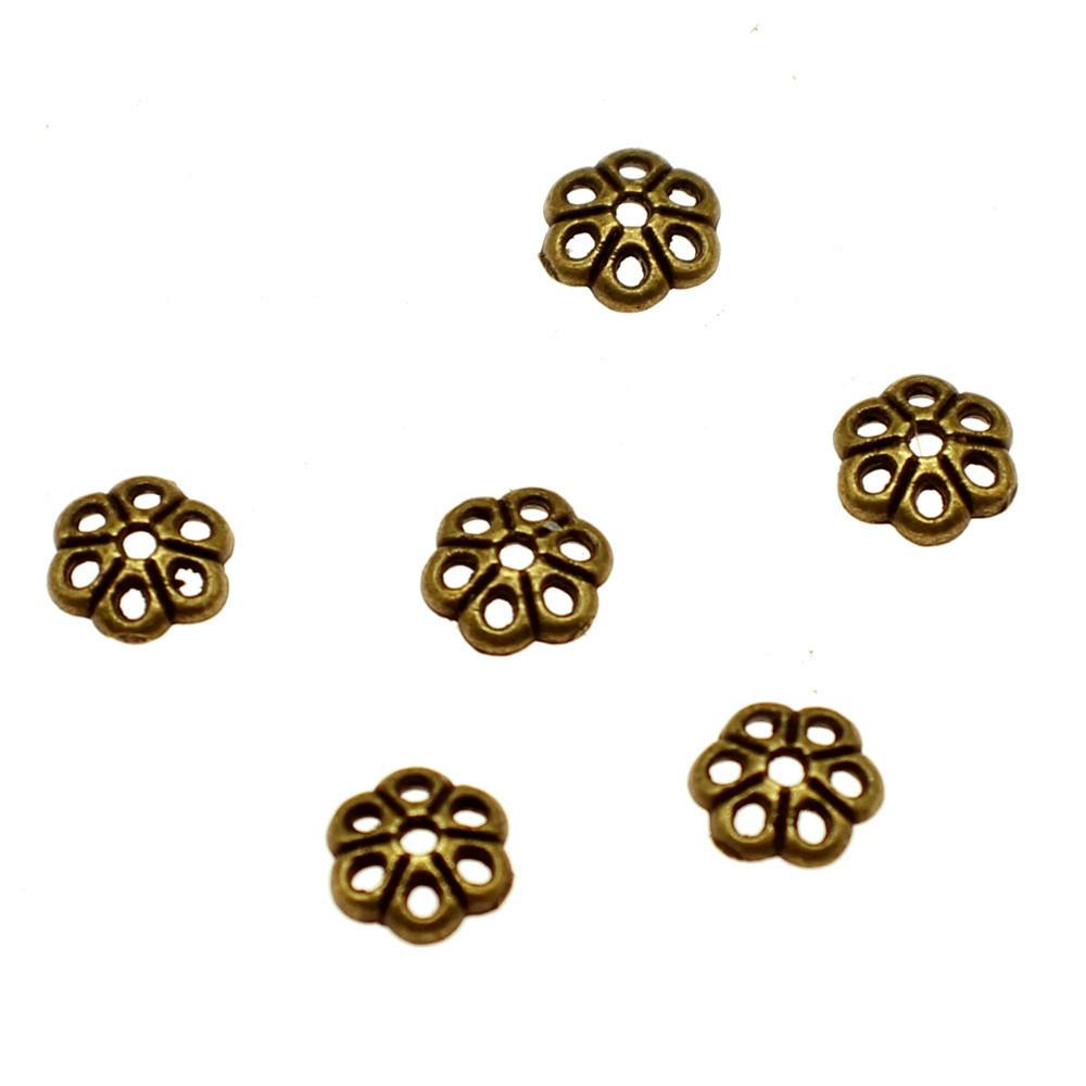 Multi Color Swirl Flower Bead Caps Spacer Beads For Jewelry Making Components