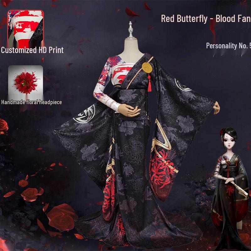 Identity V Red Butterfly Fishtail Cosplay Costume for Women