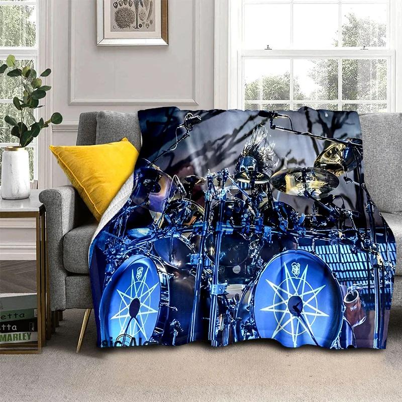 Music Instruments Drum Kit  Drum Set Blanket,Soft Throw Blanket for Home Bedroom Bed Sofa Picnic Travel Office Cover Blanket Kid