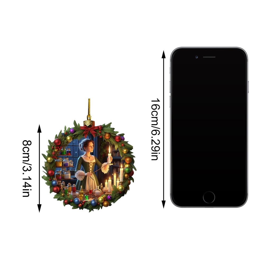 2D Christmas Pendant Decoration Christmas Tree Acrylic Pendant Decoration Christmas Inspirational Gift