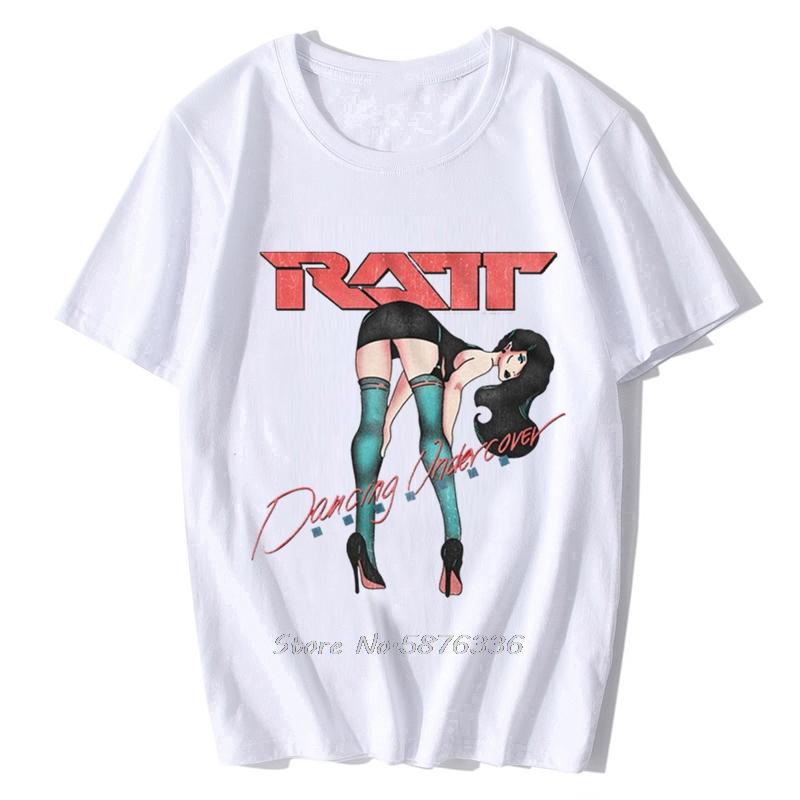 Ratt Dancing Undercover Adult TShirt Heavy Metal Music Cotton New Unisex Funny Tops Tee Shirt