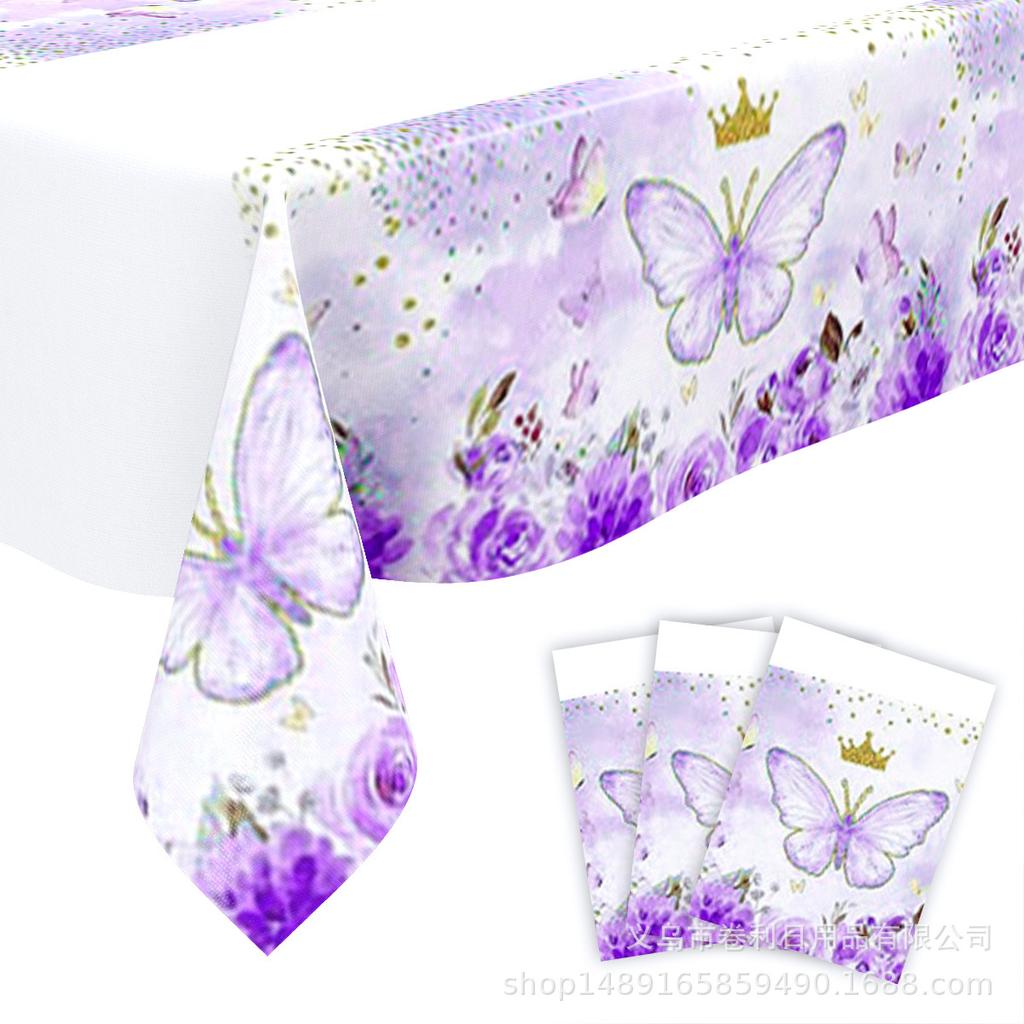 Schmetterlings-Partyartikel Geburtstagsdekorationen Valentinstags-Schmetterlingsthema Arrangement Requisiten Banner Einweg-Geschirr