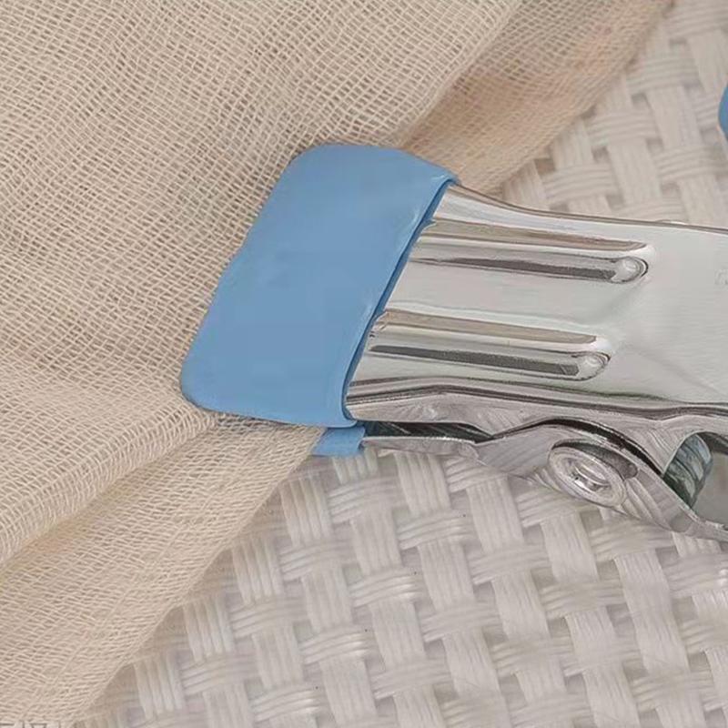 10 szt. Klipsy do ubrań ze stali nierdzewnej Klamerki do prania Haczyk Przenośny Klips do wieszania ubrań Organizer do ubrań do szafy Wieszaki