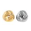 Simple Atmospheric Twisted Metal Brooch, Light Luxury Minimalist Gold Tone Fashion Jewelry