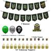 Whimsical Baby Yoda Star Wars Kids Birthday Party Decor Featuring Colorful Cake Toppers And Balloons