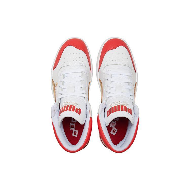 Puma Ralph Sampson Mid Año del Buey Capa Superior de Cuero Sintético Cuero Vacuno Nuevas Zapatillas de Caña Alta Envolventes Resistentes al Desgaste Ligeras 382290-01