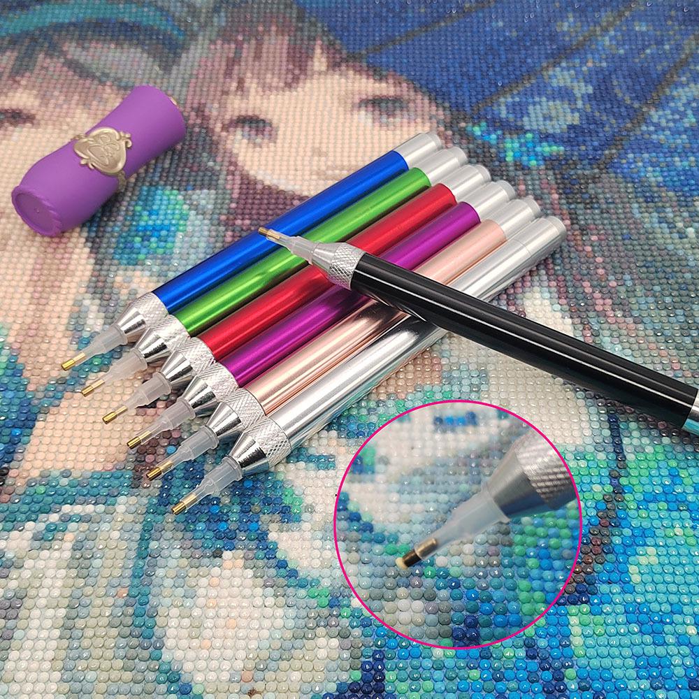 

Светящаяся ручка для алмазной живописи - Светодиодный инструмент для вышивки крестом, Работает от батареек 6 Types of Drill Pen Heads (1 Each)