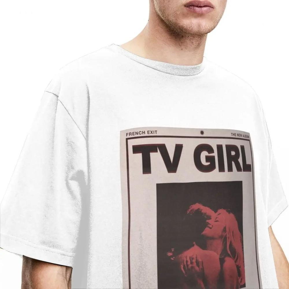 Novelty TV Girl French Exit Concert T Shirt Men Women's Pure Cotton Tee Shirt Adult Clothing