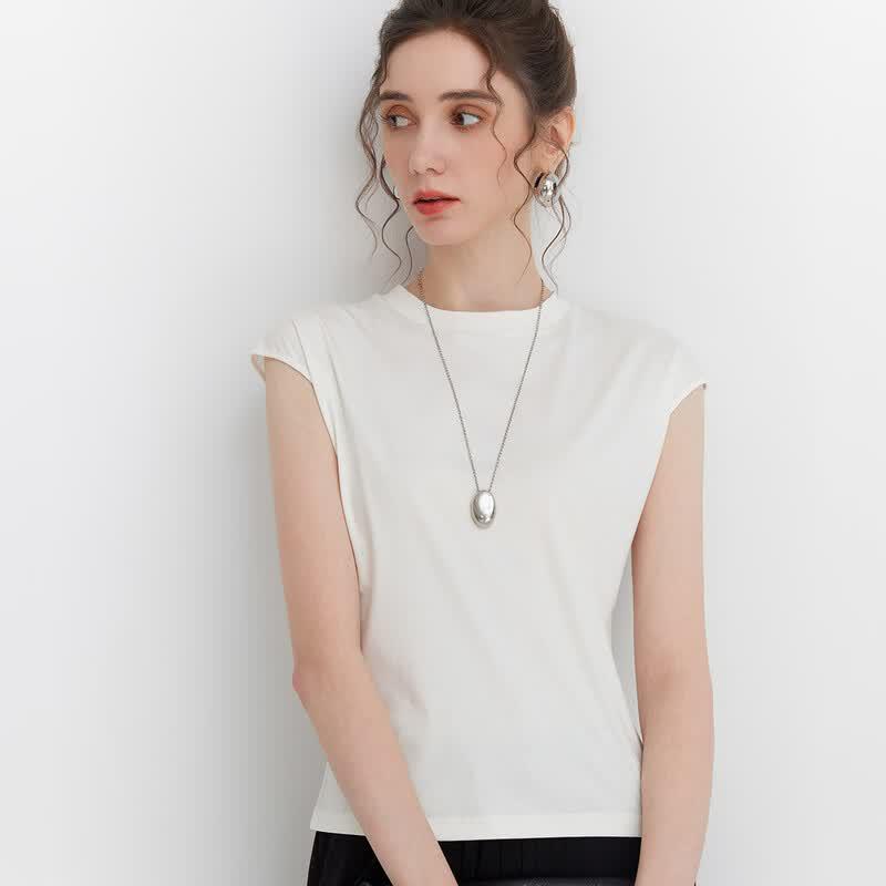 Snowforte Women s Silk Blend Flutter Sleeve T-Shirt 2XL