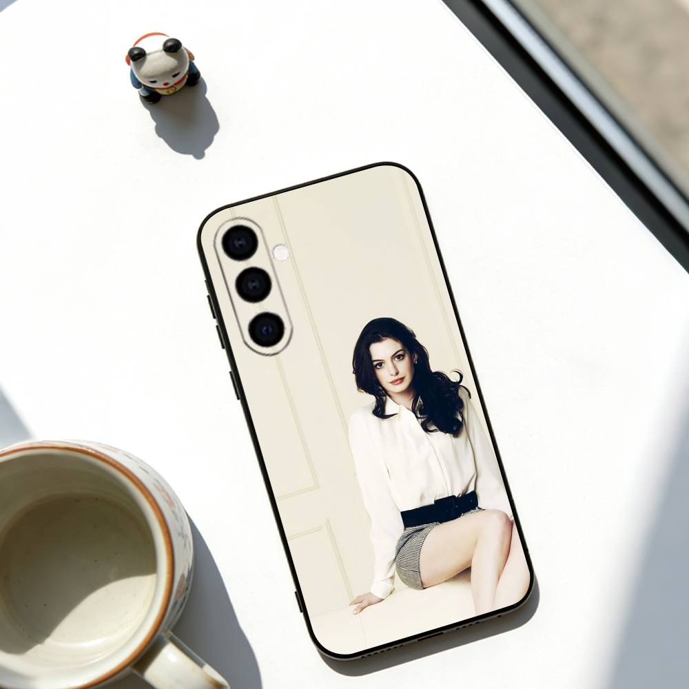 

Anne Hathaway Phone Case Soft black For Samsung Galaxy A73,A72,A71,A70,A53,A52,A51 Samsung a32 5g