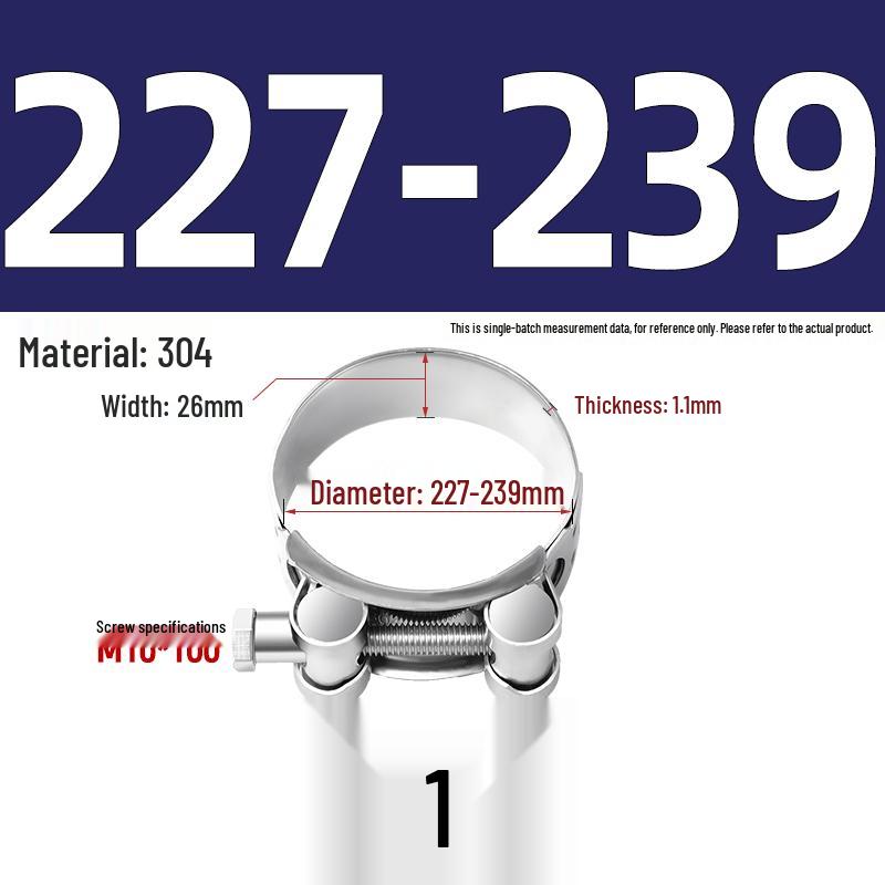 304 Stainless Steel Heavy Duty European Band Clamp for Water Pipe Fixation