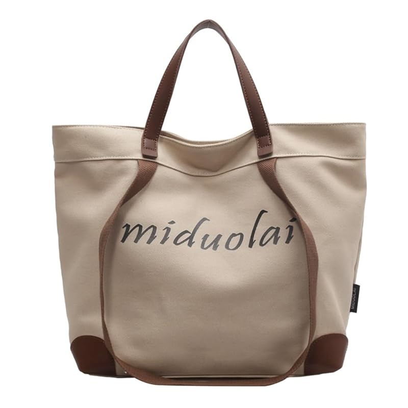 

[DMbinshun] tote bag ladies shoulder bag shoulder bag handbag Larger large capacity a4 bag canvas lightweight carry bag simple Fashionable casual