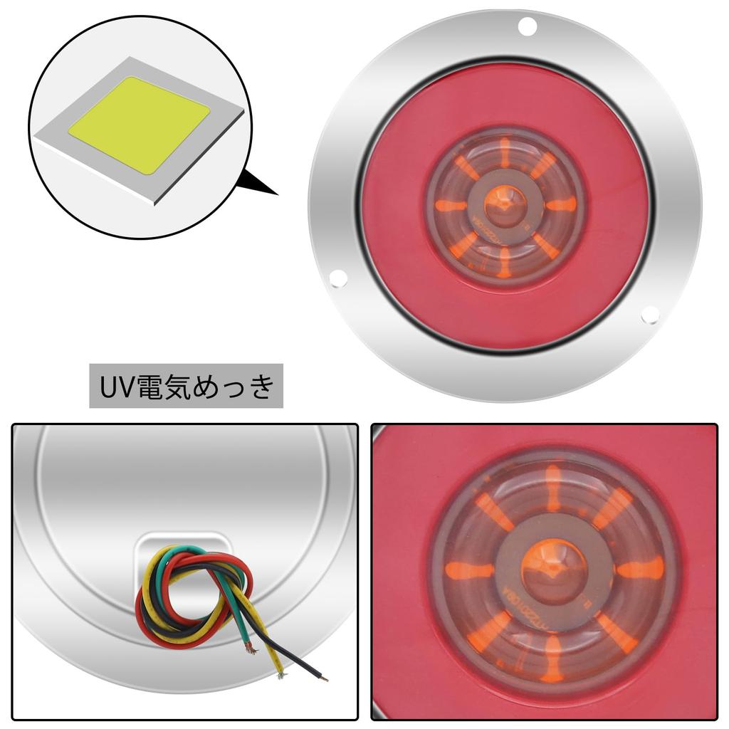 Ygmylandbb Nákladní automobil Zadní světlo LED 24v Přívěs Zadní světlo Kulaté Zadní "Brzda Malé Zadní
