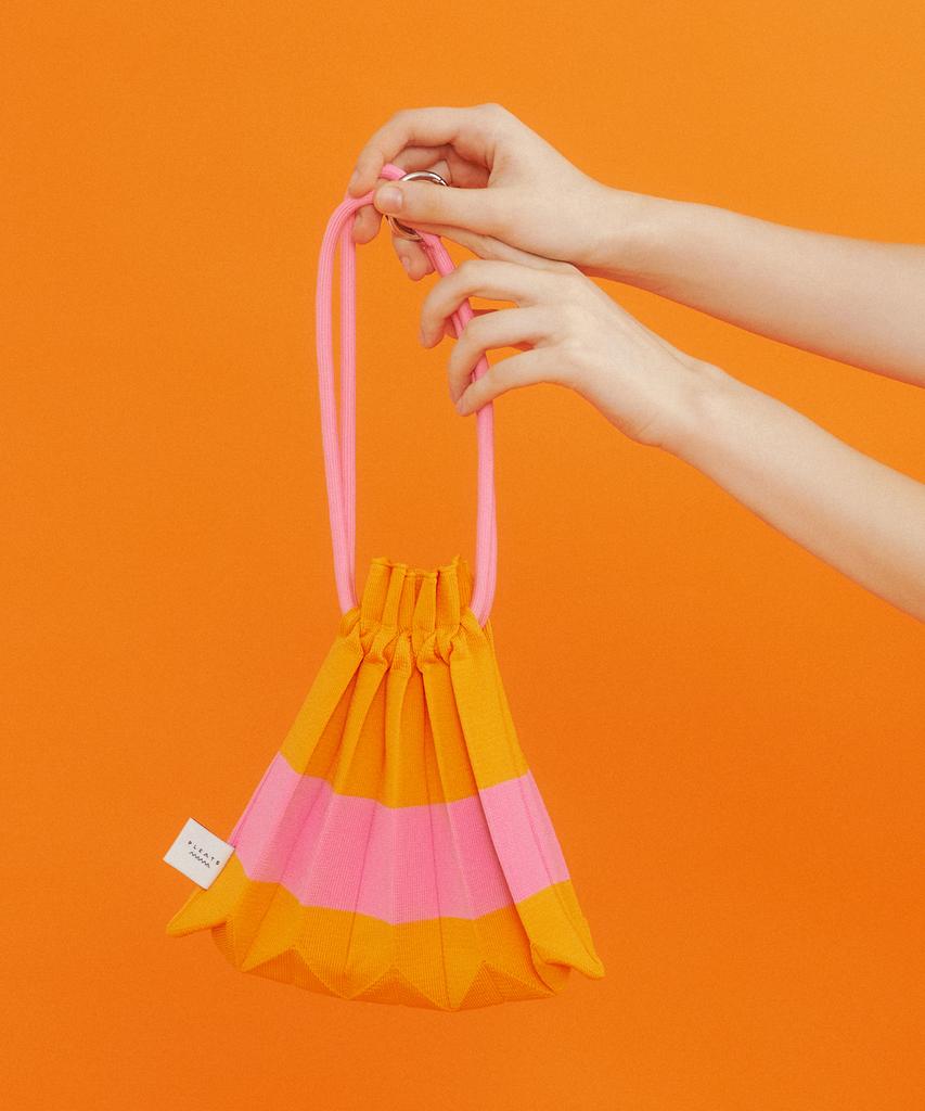 Pleatsmama Handle Bubble Bag Orange