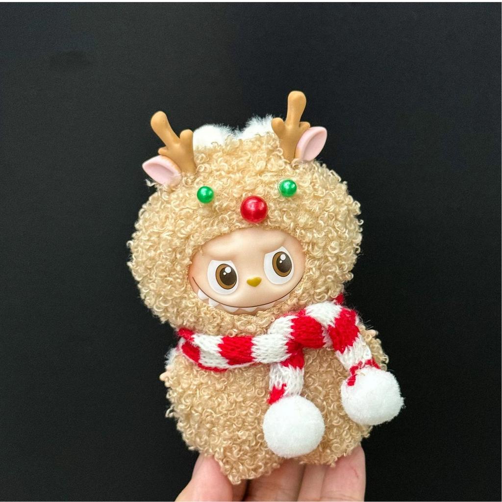 Non-Toxic For Mini Labubu 4.0 Christmas Clothing Toys Pin For Love Clothes Elk Cloak Cute Mini Christmas Skirt Cloak Accessories