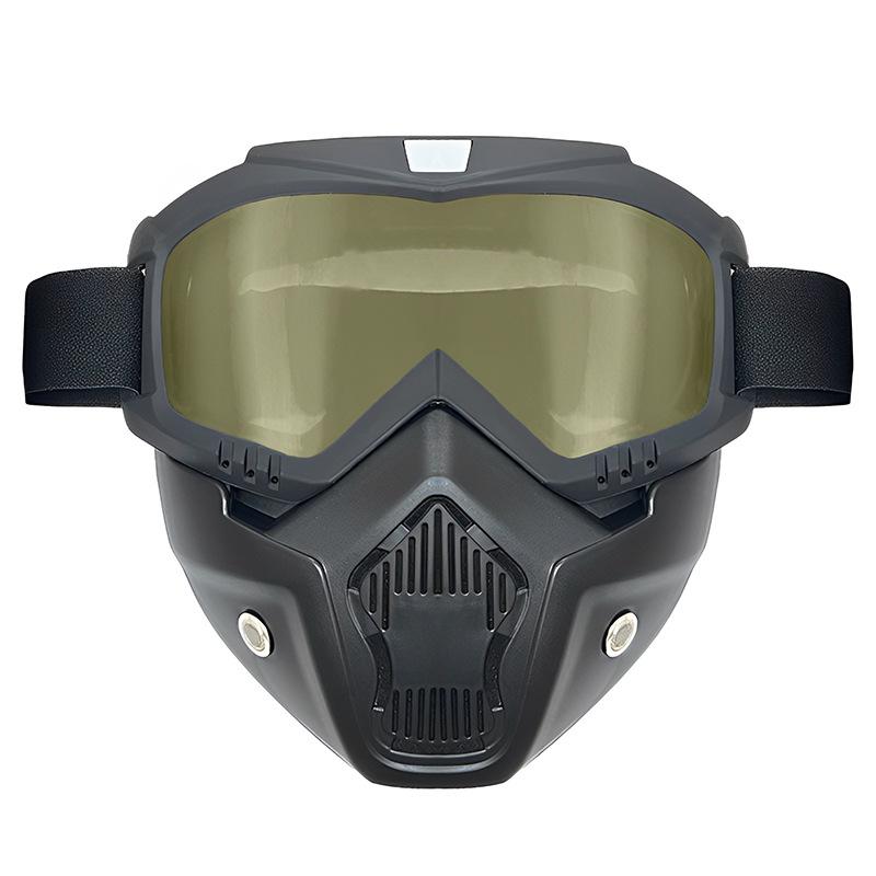 Retro Harley Windproof Motorcycle Goggles: Off-Road Riding One-Piece Mask Glasses