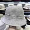 Meier Thousand gold crimped top hat, women's winter thickened warm wool knitted basin hat, cold ear protection bucket hat