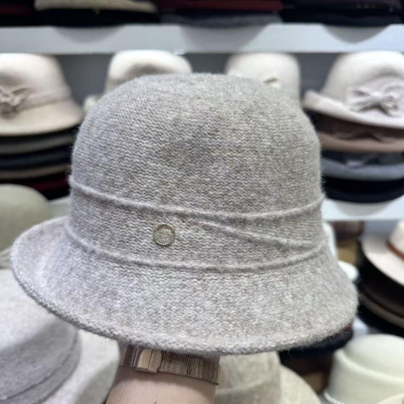 Meier Thousand gold crimped top hat, women's winter thickened warm wool knitted basin hat, cold ear protection bucket hat