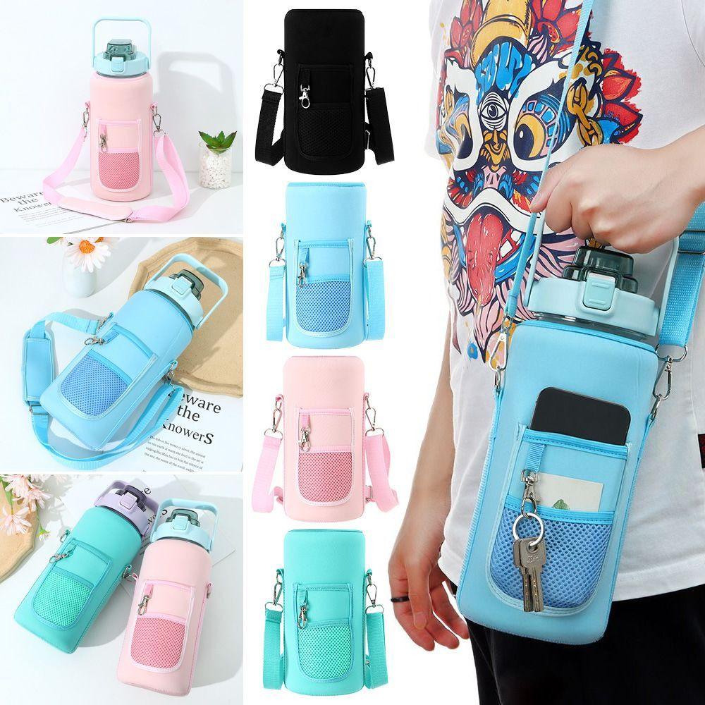 Módní přenosný držák na mobilní telefon Popruh Pouzdro na láhev Kryt na láhev s vodou Termoizolační taška Rukáv na hrnek