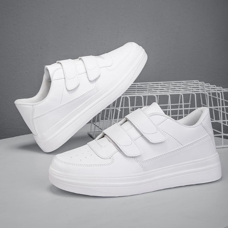 Large size 48 summer white shoes fashion Velcro casual sports board shoes student casual sports shoes men's shoes
