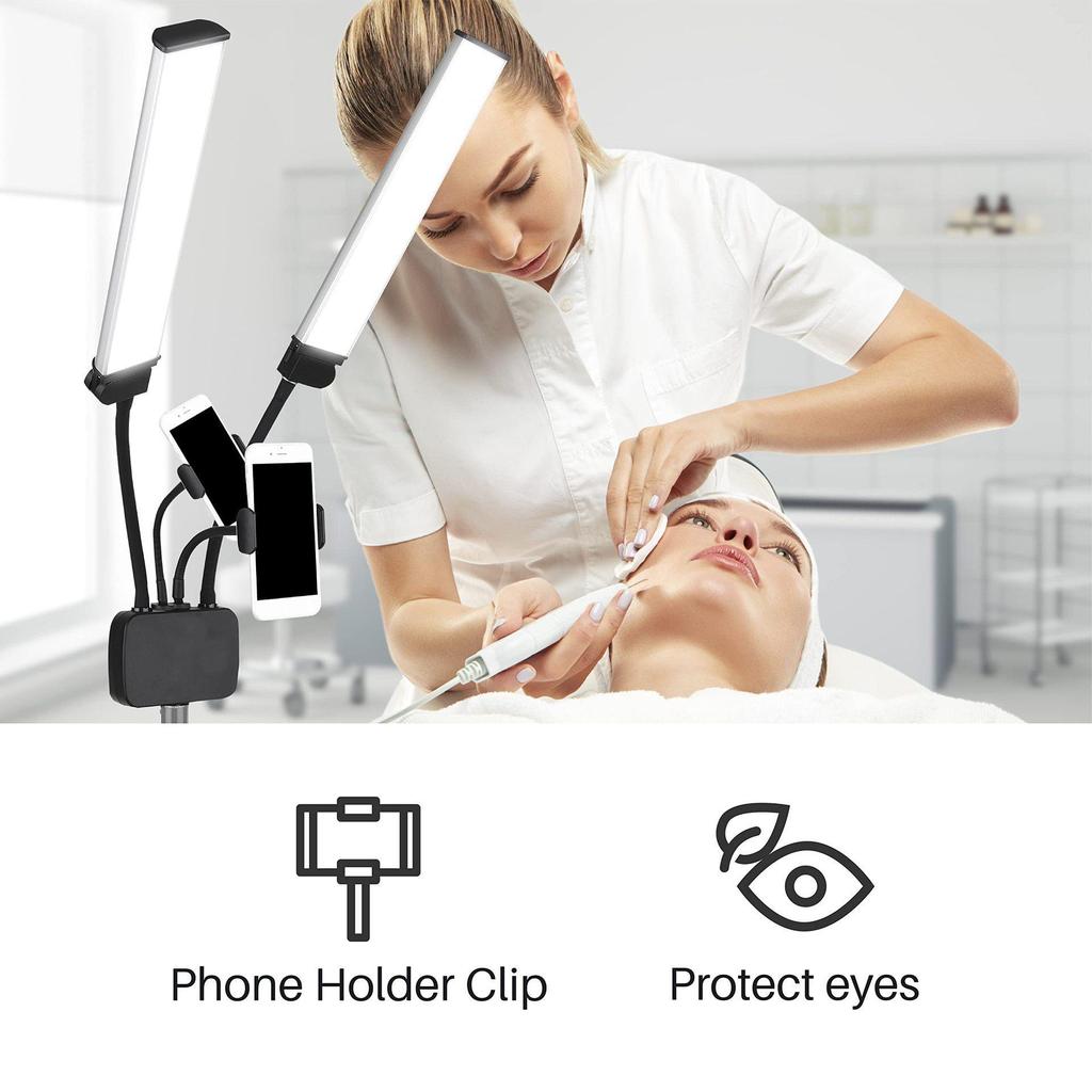 Dual-Arm LED Fill Light with Beauty Filter for Tender Skin Whitening