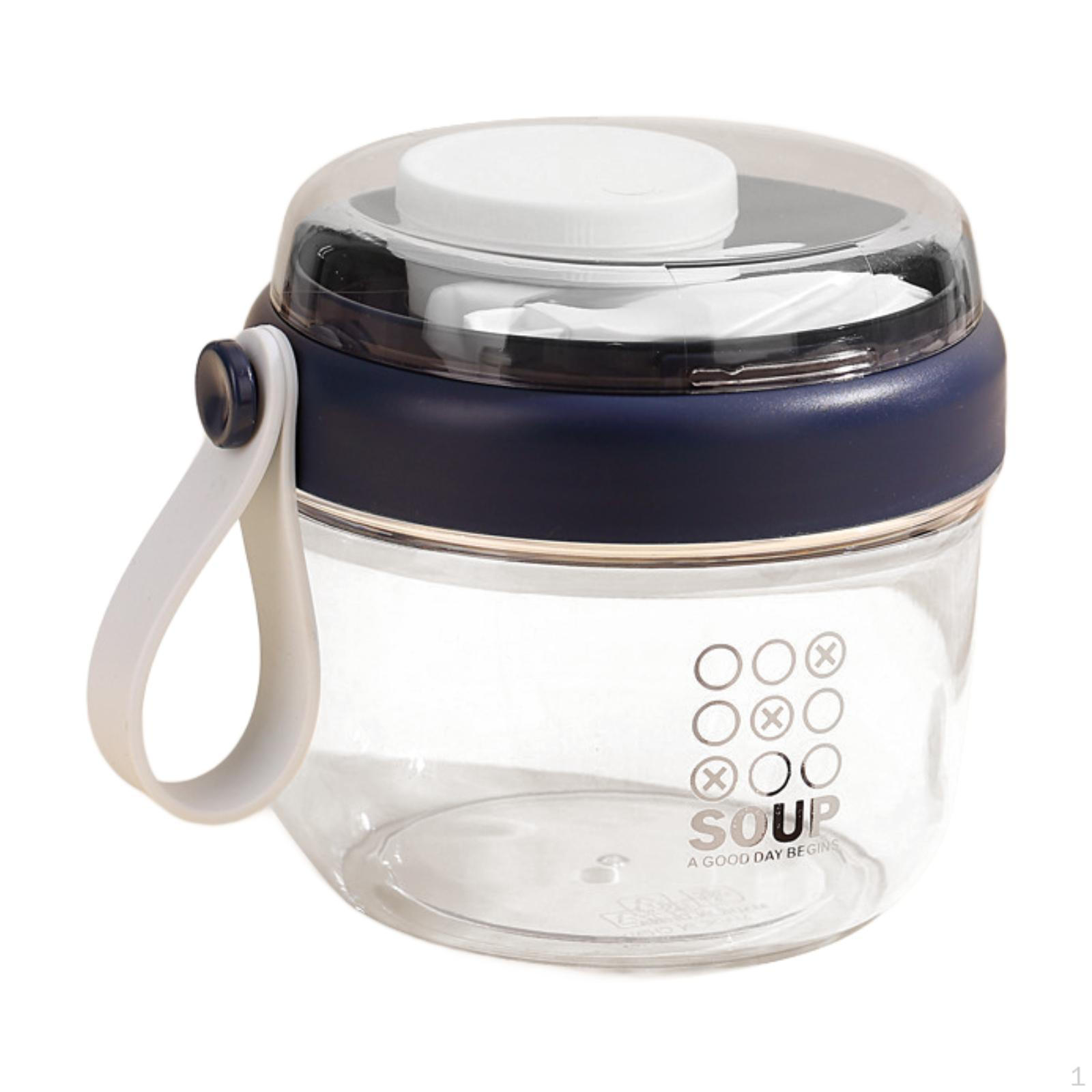 

Стакан для хранения продуктов с крышкой и ложкой для овса 650 мл портативный контейнер салат молоко