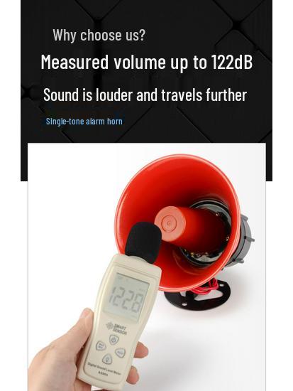 Multi-Voltage High Power Metal Siren for Home & Workshop