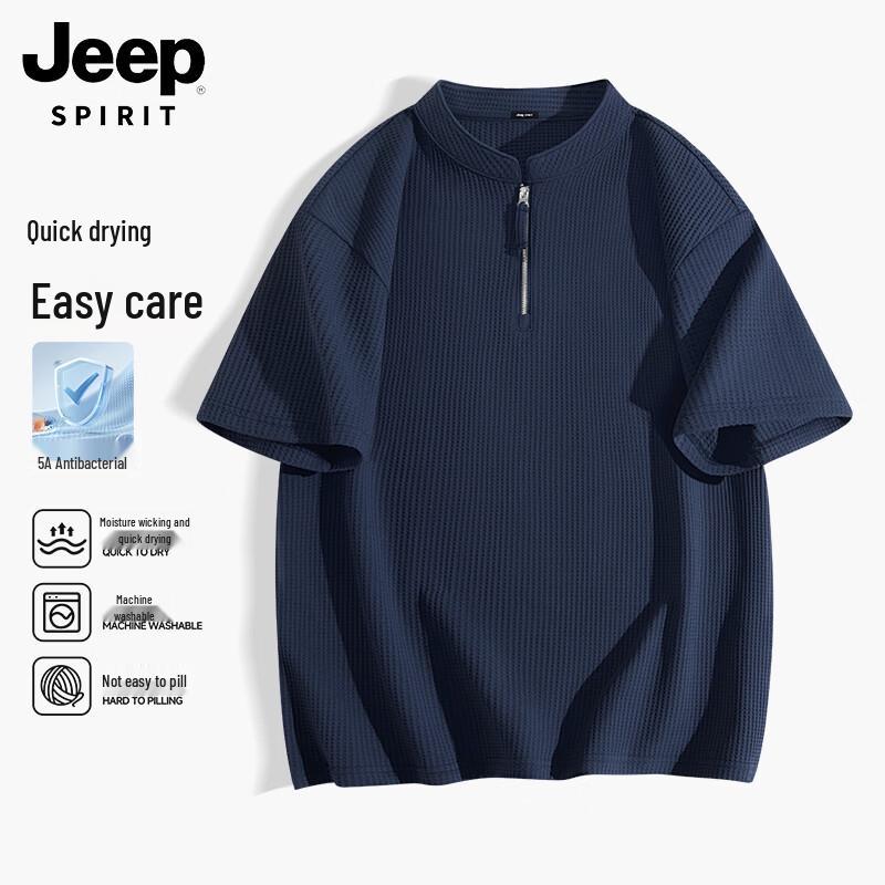 

JEEP SPIRIT Men s Quick-Dry Half-Zip T-Shirt L