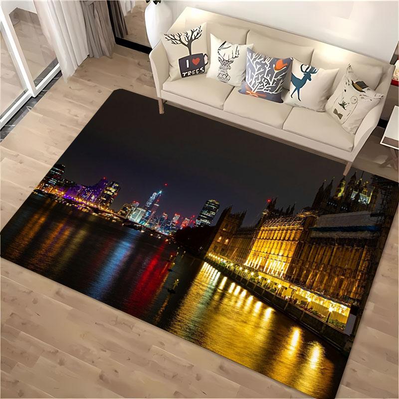 Engeland Londen Prachtig Landschap Tapijt voor Woonkamer Kinderkamer Sofa Deurmat Keukenvloer Tapete Antislip Decor Alfombra 40x60cm (16x24in)