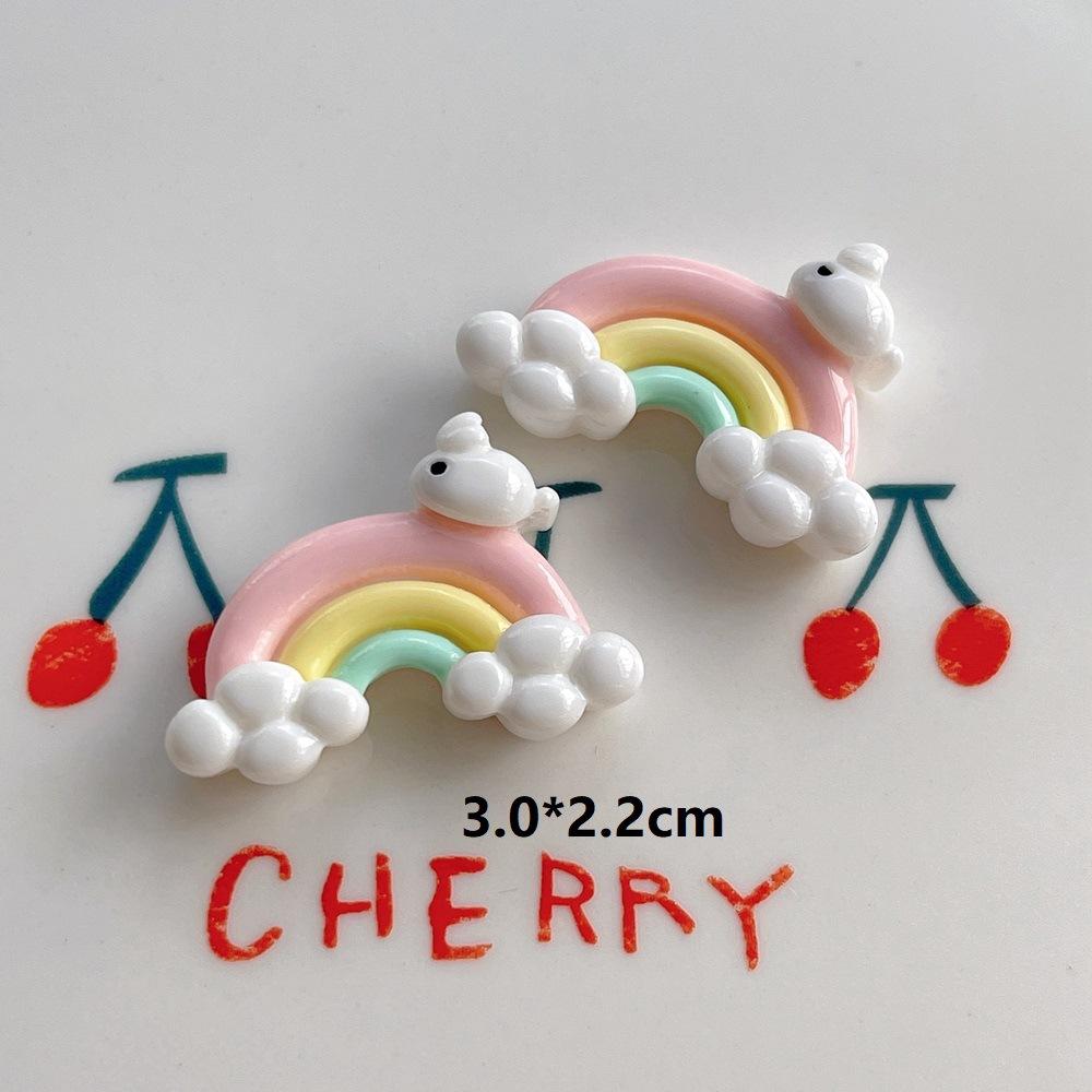 10Pcs New Cute Resin Flowers, Unicorns, Ice Cream Series Flat Back Manicure Parts Embellishments For Hair Bows Accessories