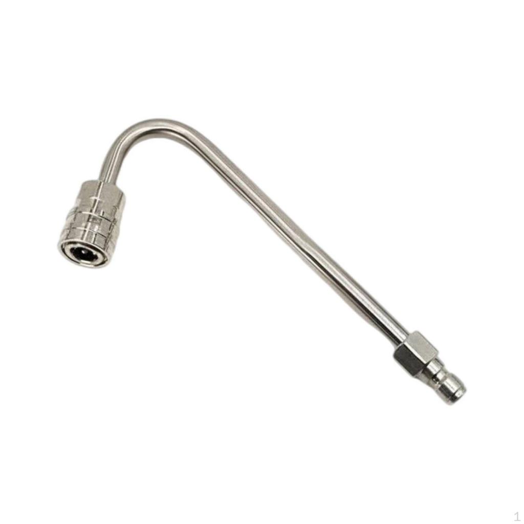 Angled Pressure Washer Extension Interchangeable Nozzles Stainless Steel Rod Bent Nozzle