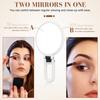 BESTOYARD Handheld Magnifying 10x Large Magnifying Mirror with Tabletop Stand Folding Makeup Round Mirror, Mirror, Magnification, Double-Sided Mirror,