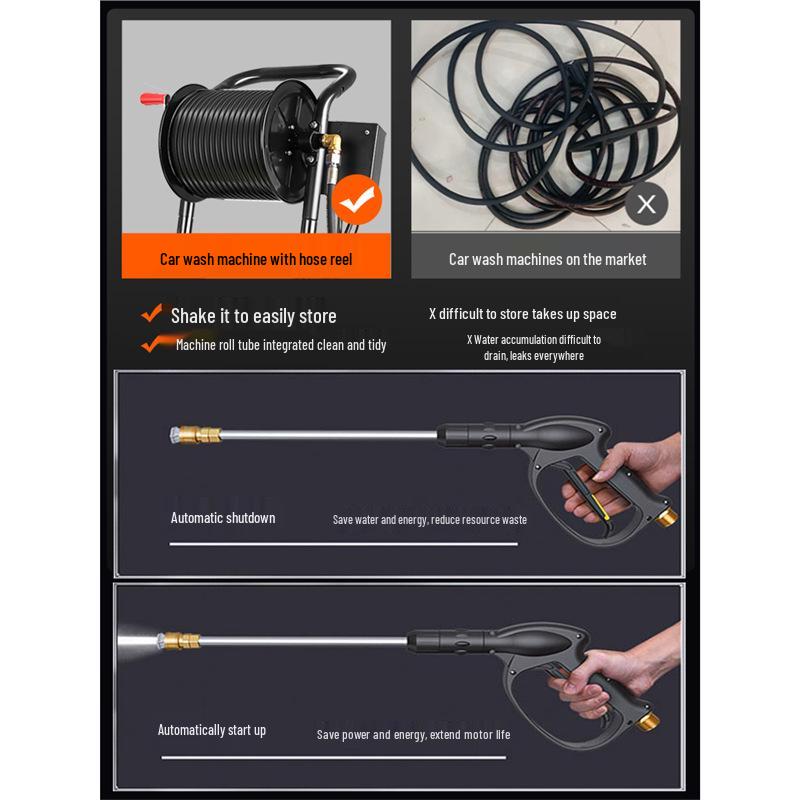 Black Cat 220V Commercial Car Washer: High-Pressure Cleaning Machine for Homes, Industrial, and Livestock Use