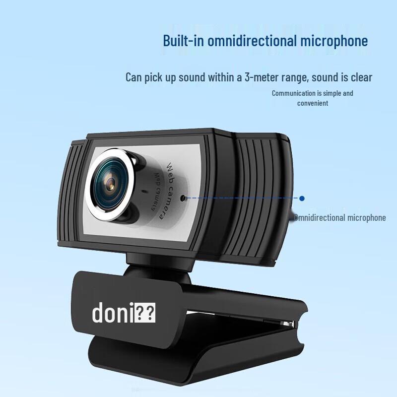 Aoni C33 1080P HD USB Webcam with Built-in Microphone