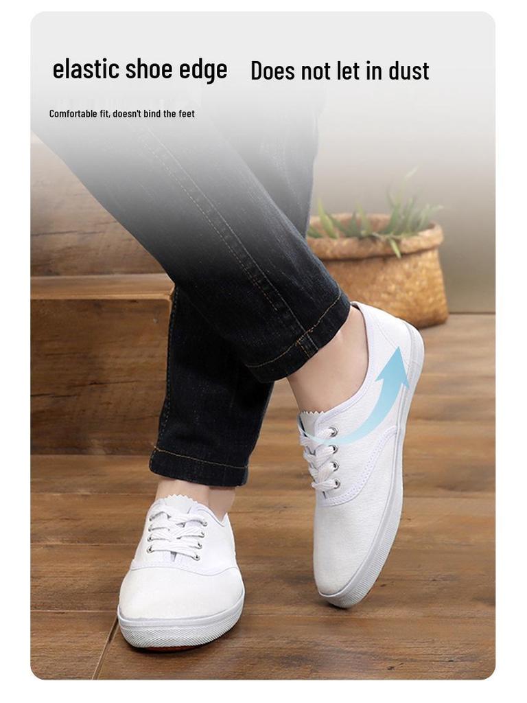 Lutai Pantofi Casual de Primăvară și Toamnă, Albi, din Pânză cu Plasă, cu Talpă de Cauciuc, pentru Bărbați și Femei.