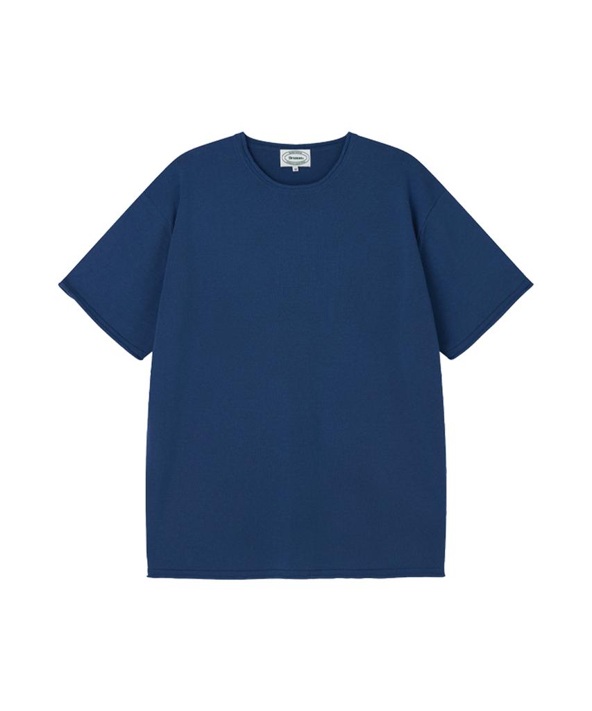 Beulumeon Cut-Off Knit Tee (Dusty Blue)