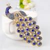 Animal Peacock Brooch Pin With Alloy Electroplating For Fashion Women