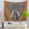 Retro Elephant Painting Hanging Cloth Home Wall Decoration Tapestry Office Living Room Tapestry