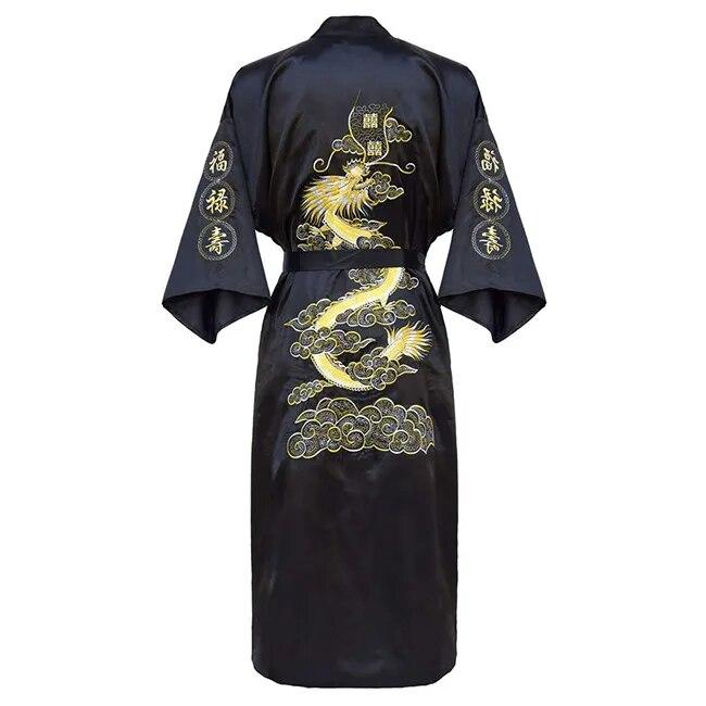 Ethnic Chinese Style Men's Clothing Men's Dalong Bathrobe Bathrobe Dragon Robe Tang Suit Pajamas Nightgown Home Service Embroidered Dalong