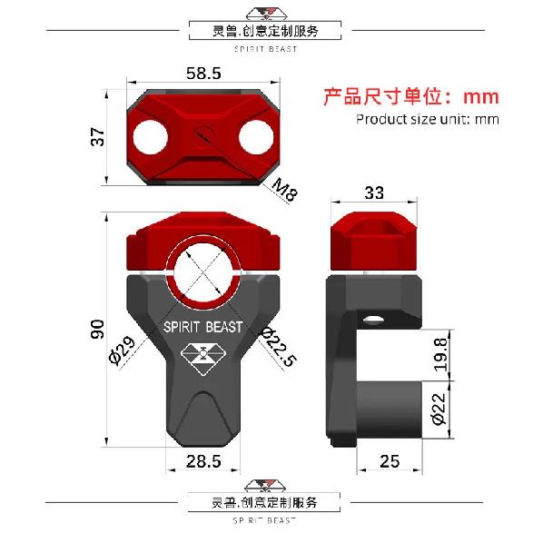 Motorcycle 22 28 MM Handlebar Riser Adapter Height Handle Raise Handlebar Heightener For SPIRIT BEAST Suzuki Honda Yamaha BMW