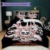 Skull Collection Pattern Bedding,Quilt Set Quilt Cover Pillowcase Home Birthday Gift (1*duvet cover+2*pillowcase,without core)ZSJT0917288