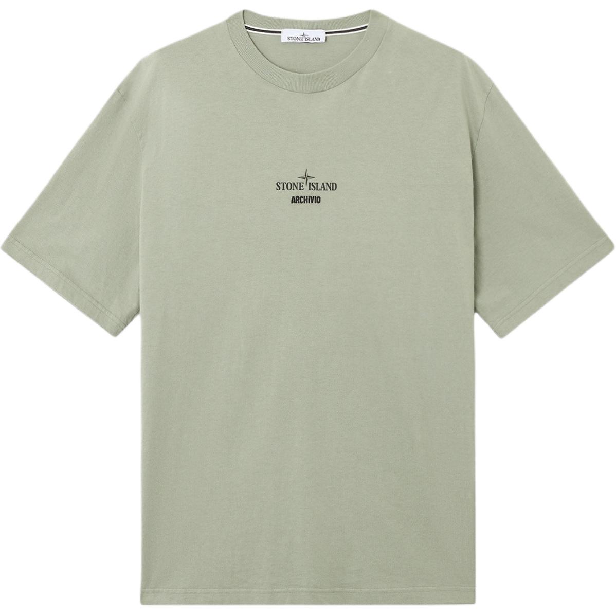 STONE ISLAND Мужская футболка с логотипом круглым вырезом и коротким рукавом топы зеленый K1S152100037S0091-V0055 XL 15300₽