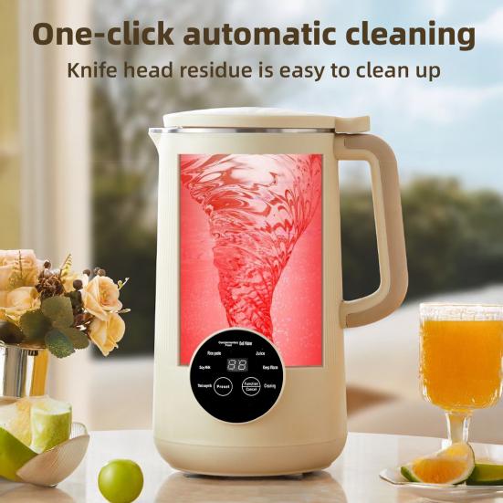 Soy Milk Machine 8-in-1 Function Humanized Touch Screen Food Grade Nut Milk Extractor Multifunctional Juice Maker