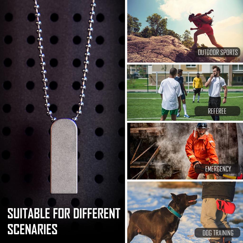 KeyUnity Titanium Whistle with Necklace, KA25 L, Loud Sound, Lightweight, Durable, Bear Scare, Emergency Whistle, Emergency Supplies, Bear Whistle, Mo