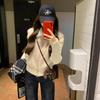 Womens Short Faux Fur Coat Knit Sleeves Slim Fit Winter 2026 Solid Color Casual Outerwear Petite Women
